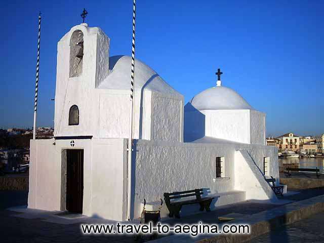  AEGINA PHOTO GALLERY - CHURCH IN AEGINA PORT